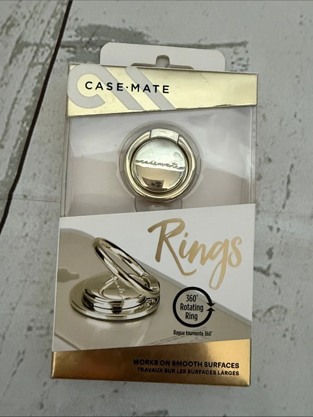 case-mate Gold Rotating Phone Ring Holder